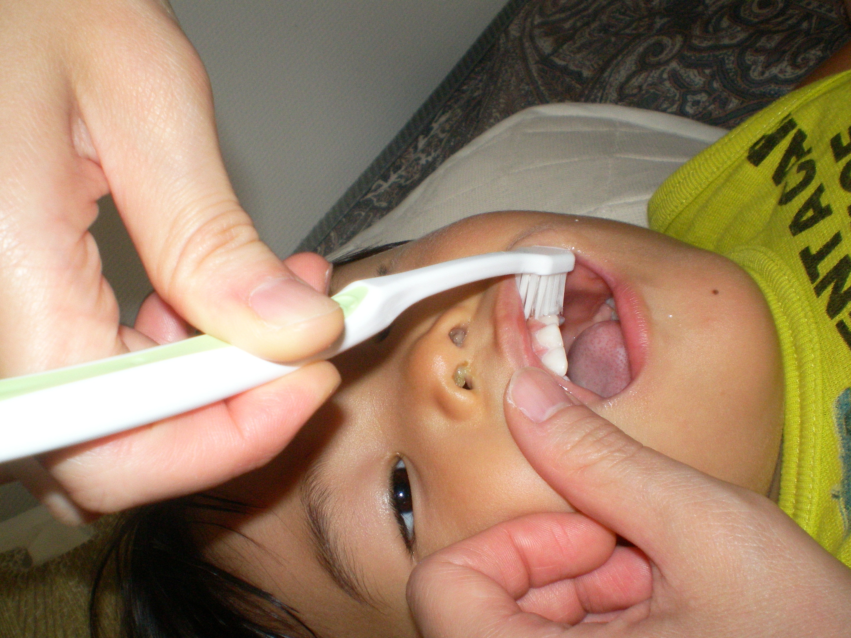 3歳児の歯磨き
